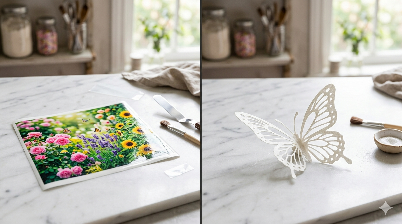 wafer paper vs icing sheets